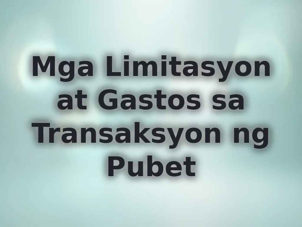 Limitasyon sa Transaksyon